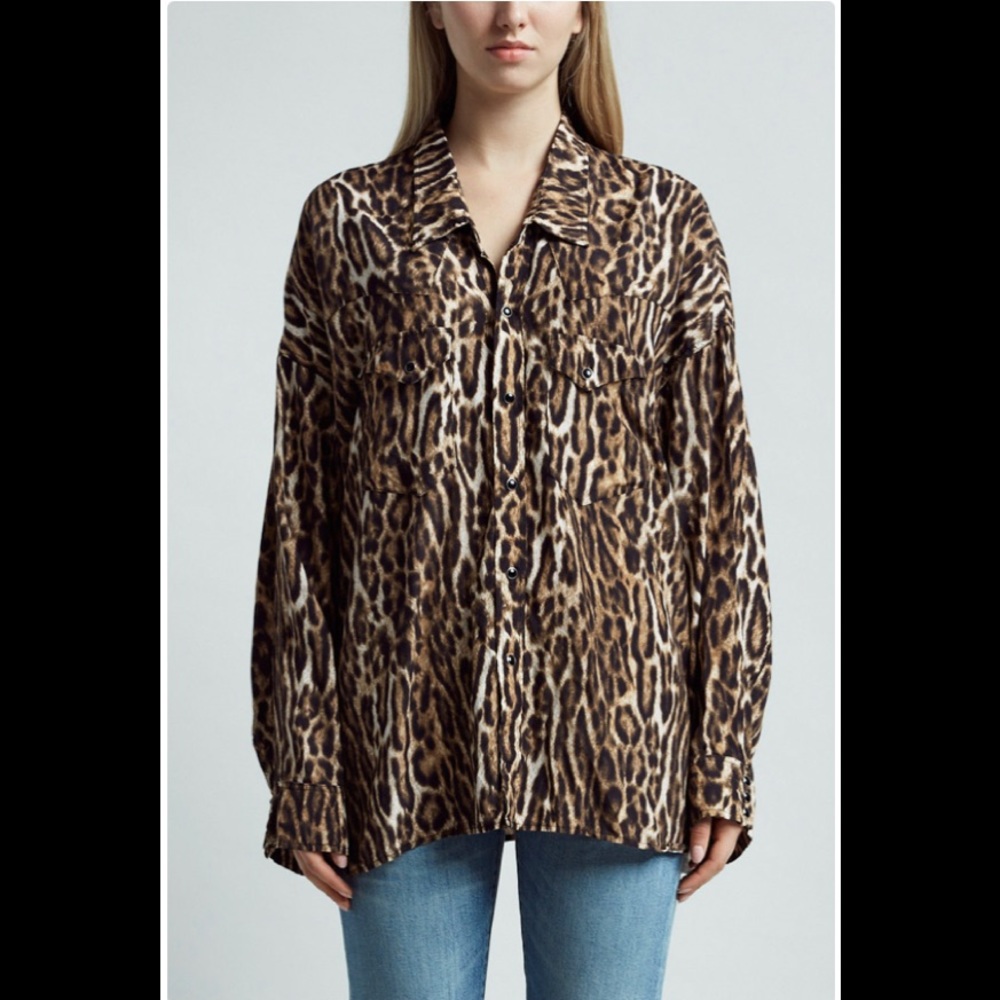 R13 Womens Oversized Cowboy Shirt. X-Small